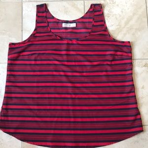 XXL Red & blue striped top